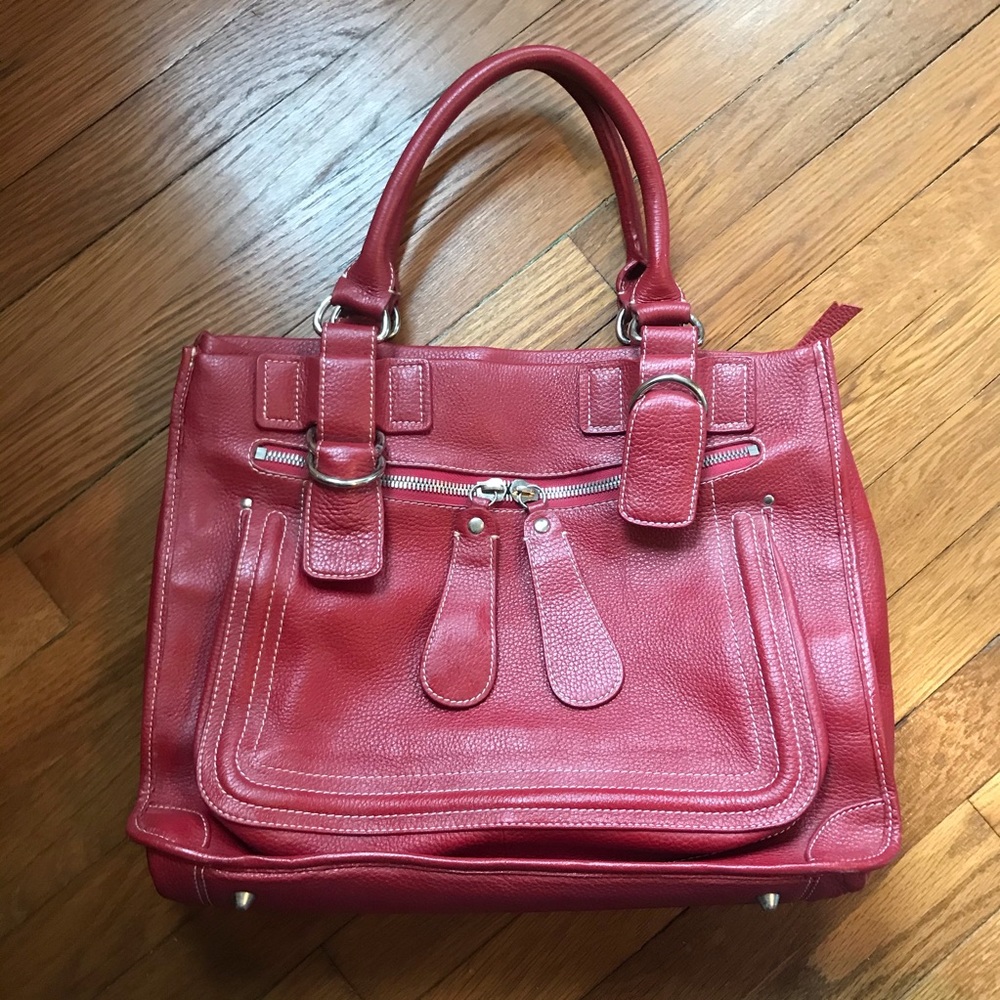 Genuine Leather Red Purse/Bag